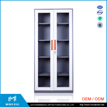 Luoyang Office Furniture Glass 2 Door Swing Metal Filing Cabinet / Utility Cabinet